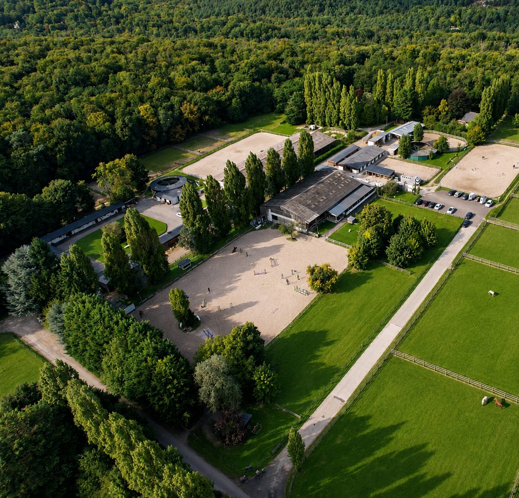 Vue aérienne du domaine du Centre Équestre de Montigny